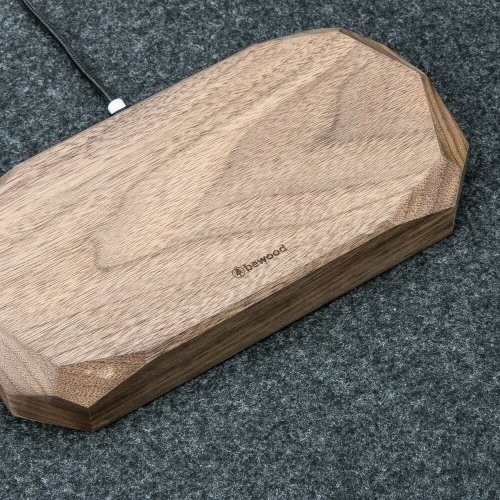 Bezdrôtová nabíjačka Bewood dvojitá QI 10W Orech