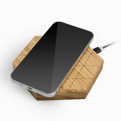 Bezdrôtová nabíjačka Bewood Slim Hexagon QI 15W Dub