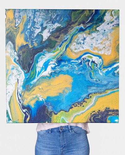 Akrylový obraz aqualibrium 70 x 70 cm