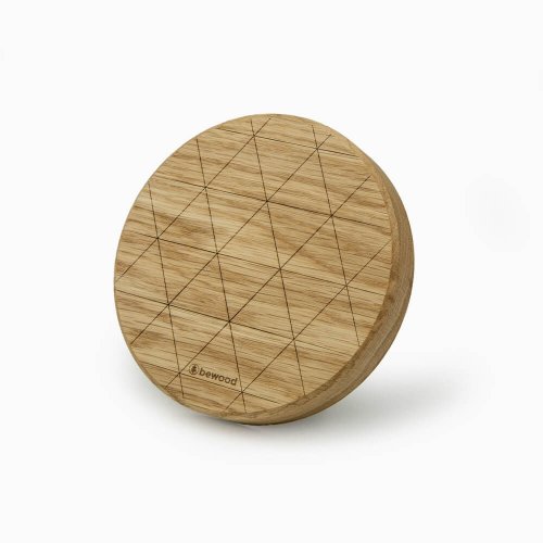 Bezdrôtová nabíjačka Bewood Slim kruhová QI 15W Dub