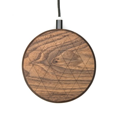 Bezdrôtová nabíjačka Bewood Slim kruhová QI 15W Orech
