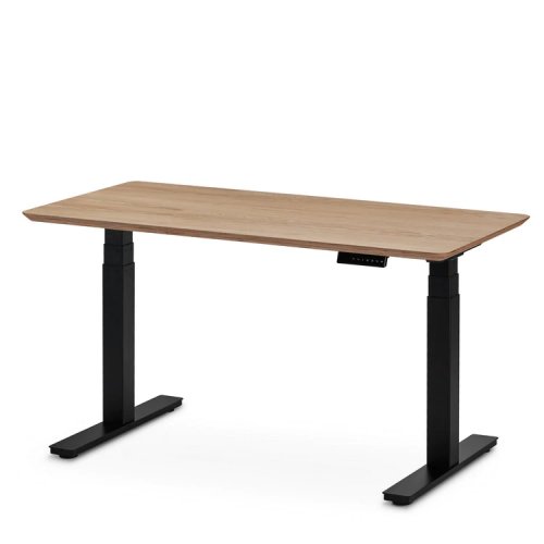 Výškovo nastaviteľný stôl z drevenej dyhy - Farba: Orech, Veľkosť: 140X70