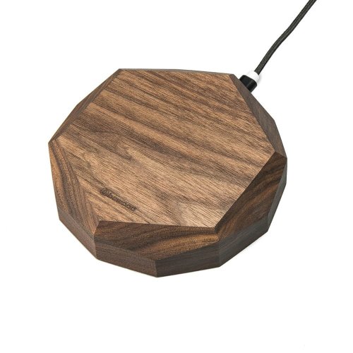 Bezdrôtová nabíjačka Bewood geometrická QI 15W Orech