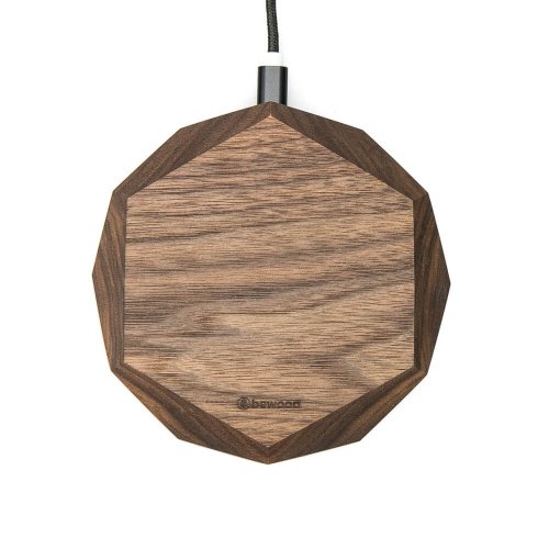 Bezdrôtová nabíjačka Bewood geometrická QI 15W Orech
