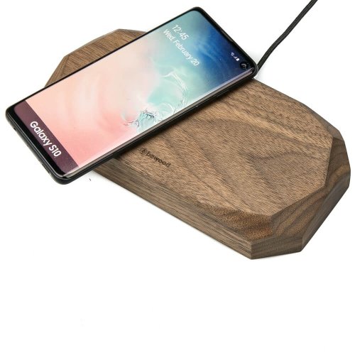 Bezdrôtová nabíjačka Bewood dvojitá QI 10W Orech