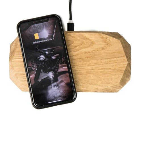 Bezdrôtová nabíjačka Bewood dvojitá QI 10W Dub