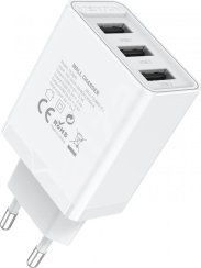 Vention 3-port USB Wall Charger (12 W/12 W/12 W) White