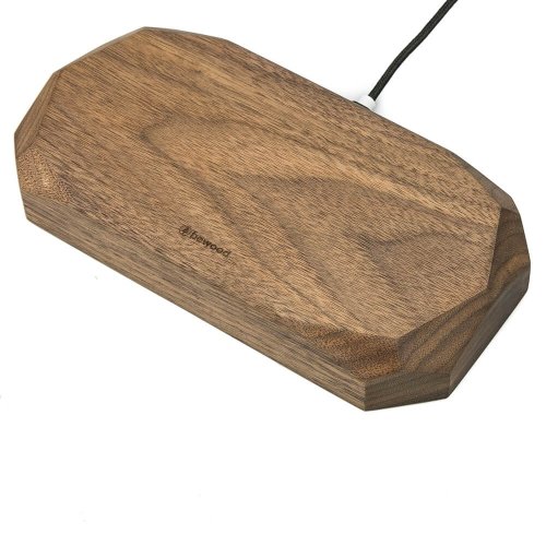 Bezdrôtová nabíjačka Bewood dvojitá QI 10W Orech