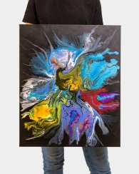 Akrylový obraz metaverse 60 x 50 cm