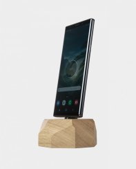 Drevený stojan a nabíjačka na telefón (USB-A - USB-C)