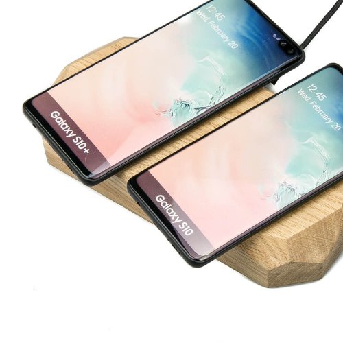 Bezdrôtová nabíjačka Bewood dvojitá QI 10W Dub