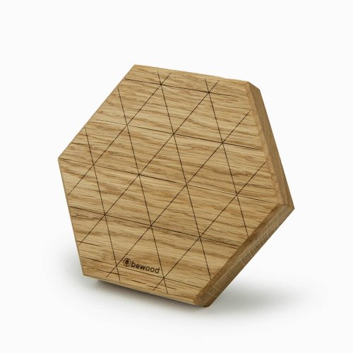 Bezdrôtová nabíjačka Bewood Slim Hexagon QI 15W Dub