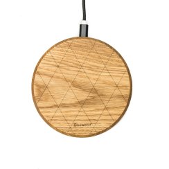 Bezdrôtová nabíjačka Bewood Slim kruhová QI 15W Dub