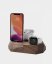 Trojitý drevený nabíjací dok na iPhone, Apple Watch, AirPods