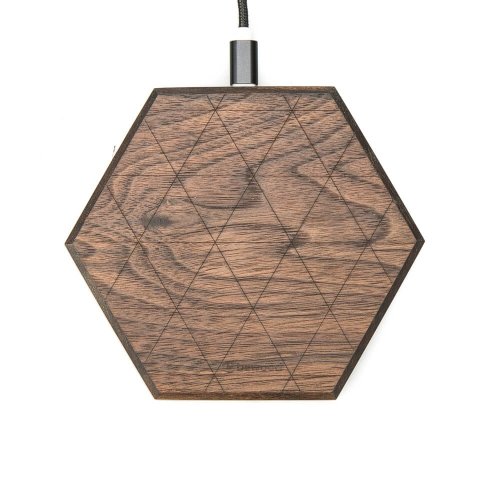 Bezdrôtová nabíjačka Bewood Slim Hexagon QI 15W Orech