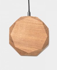Drevená bezdrôtová nabíjačka geometrická